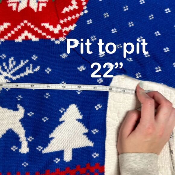 Men’s Multi colored Super Soft Christmas Sweater by Jolly Sweaters Sz Lg - Picture 5 of 7